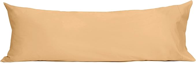Sunflower Body Pillowcase 100% Cotton Long Pillow Cover/Case Envelope Closure 1 Pack, 21×54 inches Desert Mist, Soft and Breathable