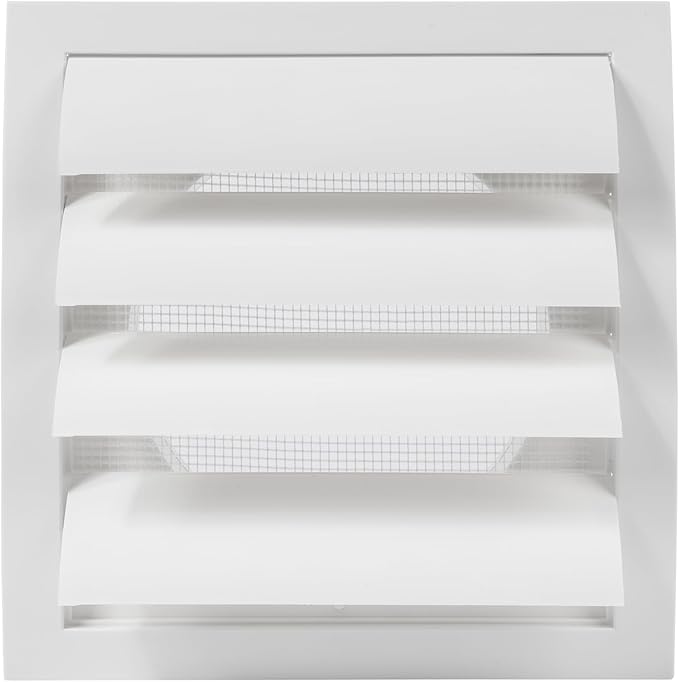 Repa Market 5 Inch White Dryer Vent Cover/Duct Cover for Walls or Ducting/ABS Plastic Grille with Flaps and Insect Screen/Exhaust and Dryer Vent Covers for Indoor & Outdoor Use