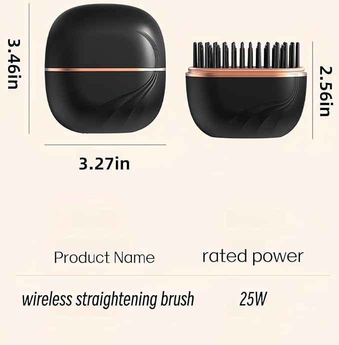 Mini Straightener - 3-Speed Temperature Control Rechargeable Hair Straightener Brush,Anti Scald Shell，Lightweight Portable Heatable Home Travel Gifts (2)
