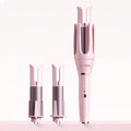 3 in 1 Automatic Curling Iron, Hair Curlers with 3 Curling Barrels (1" - 1.25" - 1.5"), Rotating Curling Iron with 3 Temp, 2-Way Rotation, 10S Fast Heating, Anti-Scald, Dual Voltage, Pink