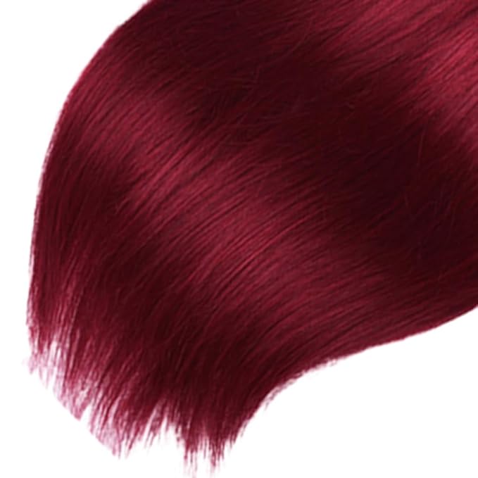 26 28 30 Inch Ombre Bundles Human Hair Burgundy Straight Bundles Peruvian Virgin Remy Hair Extensions Niegmeag Double Weft 2 Tone Black and Red Straight Bundle Hair Weave 300g