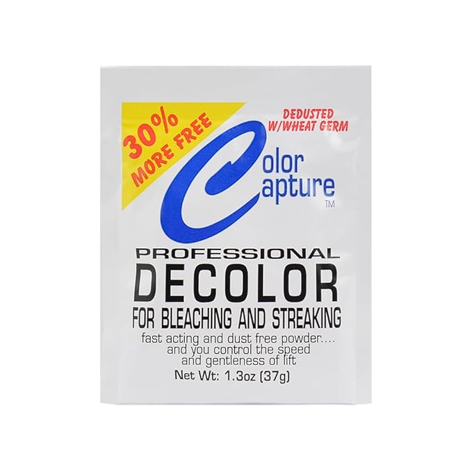 Decolor - Hair Bleach Powder for Bleaching & Streaking, Blue (1.3 Oz Pack of 12)