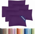 King Pillow Cases Set of 6 - Ultra Soft Hotel Quality Pillowcase Covers - Comfy & Wrinkle Free - Shrink, Stain and Fade Resistant - Easy-Care, Machine Washable Pillow Protectors - 6 Piece Set - Purple