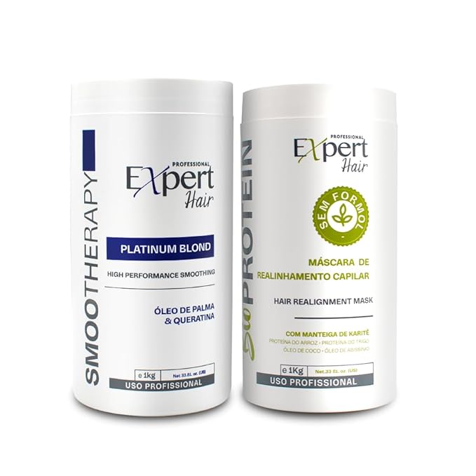 Expert Hair Botox Kit - Thermo-Active, Anti-Frizz Treatment - Natural Look, Keratin for Smoothing and Straightening, 2x 1kg/35.3 oz