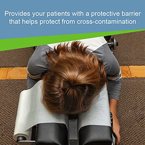 25-Pack 8.5" x 125' White Crepe Finish 17 Pound Paper Headrest Paper Rolls for Medical, Exam and Chiropractic Tables