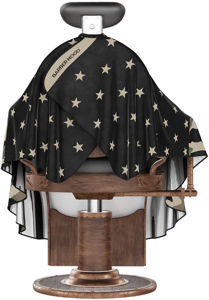 Professional Barber Cape - Hair Cutting Cape with Adjustable Neck Closure, Salon Quality Styling Cape for Hairdressers and Barbers - Army