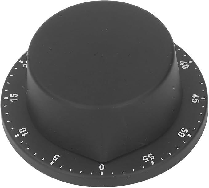 Wind Up Timer Magnetic Suction Outdoor Training 60 Minutes Manual Countdown Timer for Kitchen, Hair Color Processing (Black)