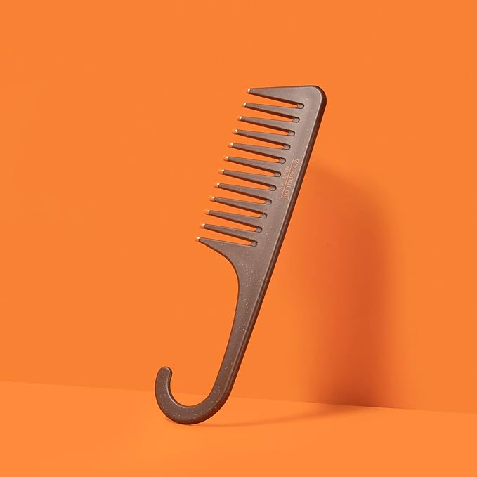 Coconut Oil Infused, Scented Shower Comb, Wide Tooth Comb for Detangling Wet or Dry hair. For All Hair Type