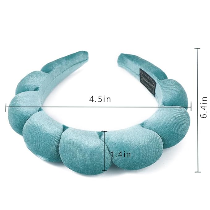Spa Headbands for Washing Face or Makeup, Sponge Bubble Skincare Headbands, Puffy Terry Cloth Hairband for Women, Skin Care Makeup Headwear Hair Accessories for Girls