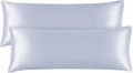 BEDELITE Satin Body Pillow Cover 2 Pack, Super Soft and Cooling Body Pillow Pillowcase for Hair and Skin, Breathable Silky Full Long Pillowcase Cover(20"x54", Evening Haze)