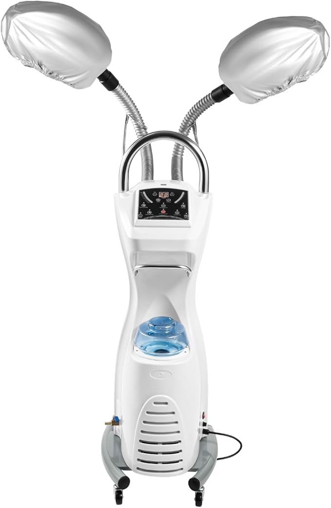 7 in 1 Professional Hair Steamer, Freestanding Hair Treatment Machine with Wheels, Professional O3 Ozone Hooded SPA, for Homes, Spas, Barber Shops, Beauty Salons