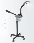 Kingsteam Facial Steamer & 5X Magnifying Lamp Combo, Professional Esthetician Equipment: Adjustable Nano Mist, Deep Pore Cleansing, Blackhead Remover, Acne Treatment Ozone Steamer (60 Min Timer),Black