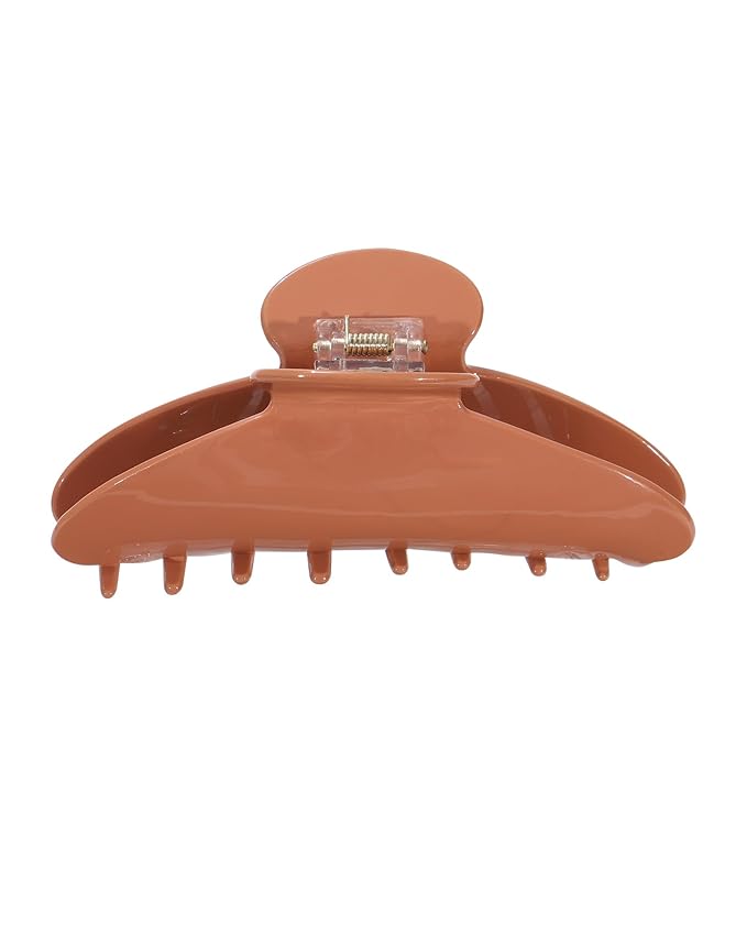 HAIMEIKANG Large Acetate 4 Inch Hair Claw Clip for Women - French Style Hair Claws for Thick Hair with Non-Slip Teeth, Hair Accessories for Updos, Buns & Ponytails