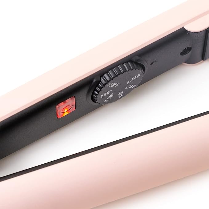 L'ANGE HAIR Le Ceramique 1-Pass Flat Iron Hair Straightener | Fast Heating Ceramic Flat Iron | Best Hot Tools Professional Hair Straightener to Lock in Moisture & Shine | (Blush)