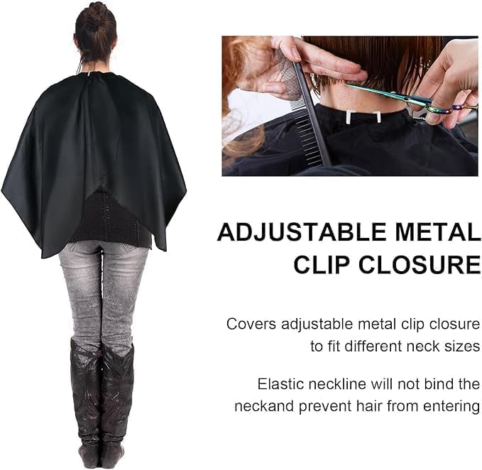 Professional Hair Cutting Cape for Men & Women, Adjustable Waterproof Salon Cape, Barber Tool for Hairdressers & Stylists