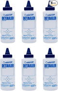Nanoskin 6-Pack 12 Oz. Squeeze Bottle with Twist Top Dispensing Cap for Auto Detailing, Household Cleaning, Car Care, Applying Wax & Polish, Liquid Storage | Durable, Clear, Easy to Use, Leak-Proof