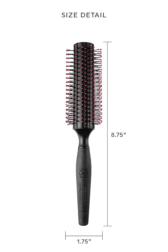 Cricket Static Free RPM 12XL Row Round Hair Brush - Effortless Curling, Blow-Drying, and Styling, Ideal for Adding Volume and Creating Smooth Finishes, All Hair Types