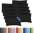 King Pillow Cases Set of 10 - Ultra Soft Hotel Quality Pillowcase Covers - Comfy & Wrinkle Free - Shrink, Stain and Fade Resistant - Easy-Care, Machine Washable Pillow Protectors - 10 Pcs Set - Black