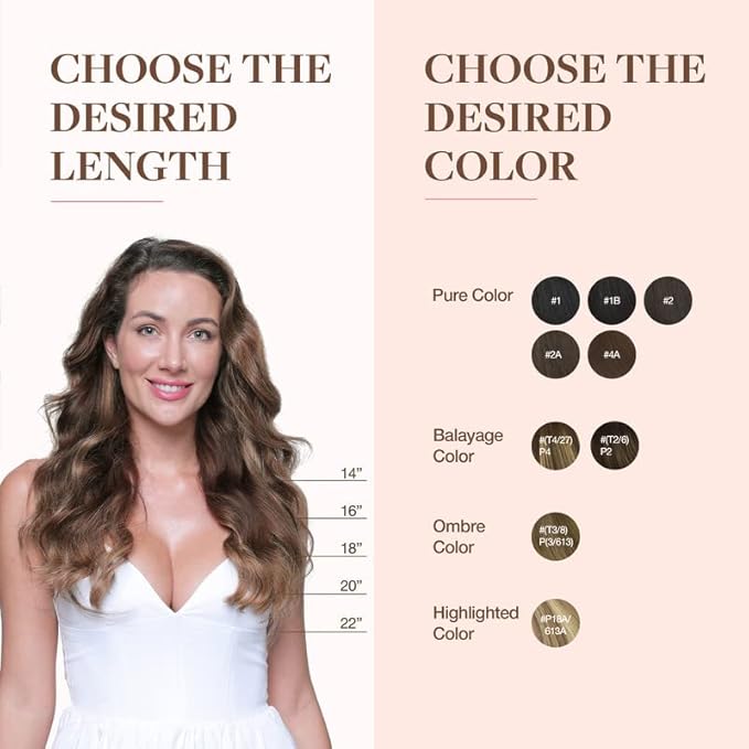 GOO GOO Clip in Hair Extensions Real Human Hair, Remy Human Hair Extensions Clip ins for Women, Natural Human Hair, 14inch 110g 7Pcs, 4/27/4 Balayage Chocolate Brown to Caramel Blonde