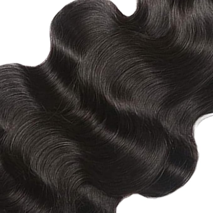 Color 1B Bundles Human Hair Natural Color Body Wave Bundles Same Length 3 Bundles 16 16 16 Inch Unprocessed Brazilian Virgin Remy Hair Extensions 100g/Pc