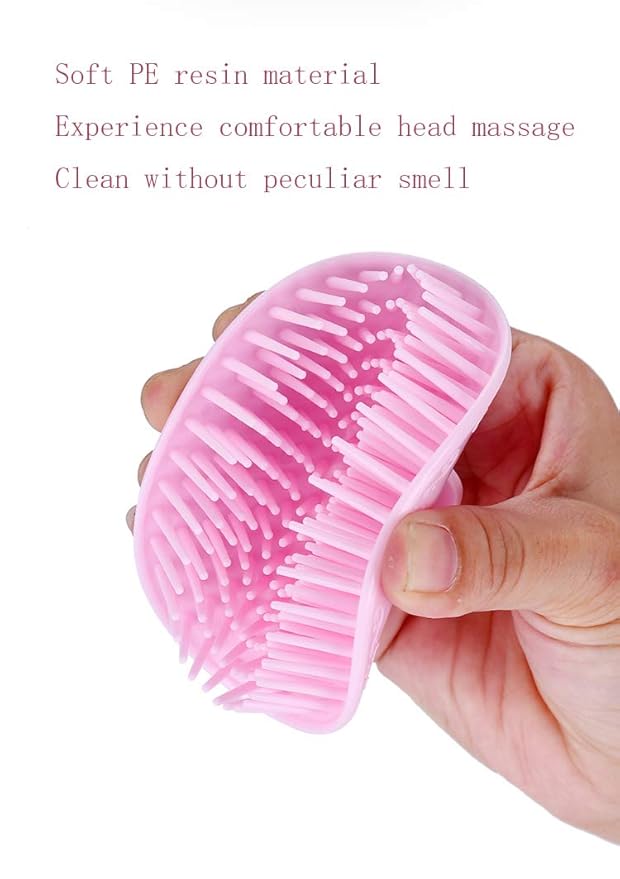 Hair Scalp Brush Dandruff Cleaning Brush Shower Scalp Shampoo Brush Scalp Massager Pack of 4(Green and Yellow)