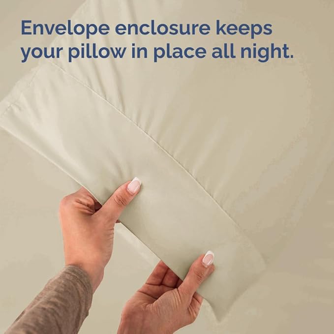 Standard Pillow Cases - 4 Pack - Super Soft Pillowcase Covers - Envelope Enclosure - Hotel Quality Pillow Protectors - Wrinkle Free, Shrink and Stain Resistant - Machine Washable - 20" x 26" (Wheat)