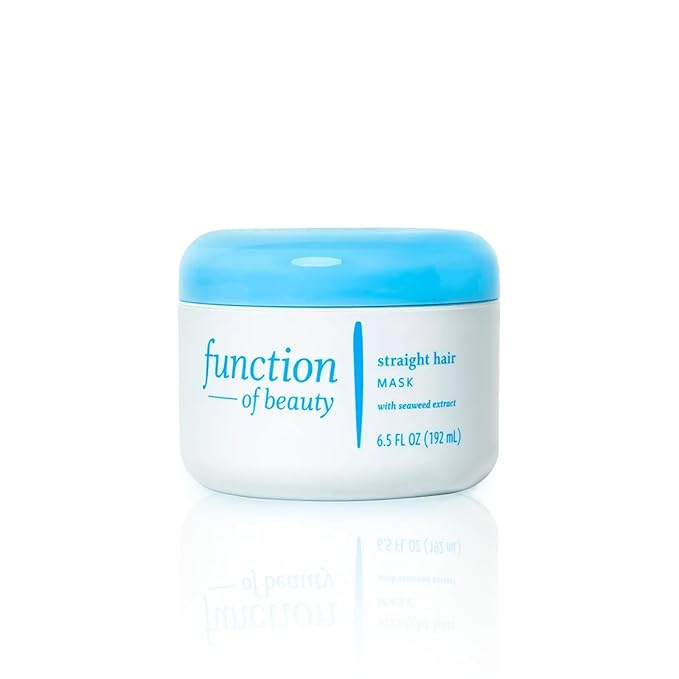 FUNCTION OF BEAUTY Customizable Hair Mask for Straight Hair, 6.5 oz - Deep Conditioning Formula With Seaweed Extract to Promote Silky Shine