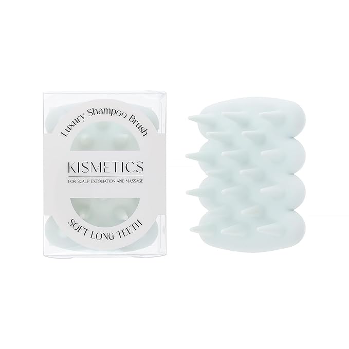Luxury Shampoo Brush, Scalp Massager and Exfoliator Features Soft Bristles to Aid in Dandruff Relief, Increase Circulation, Stimulate Hair Growth for Healthy Looking Hair