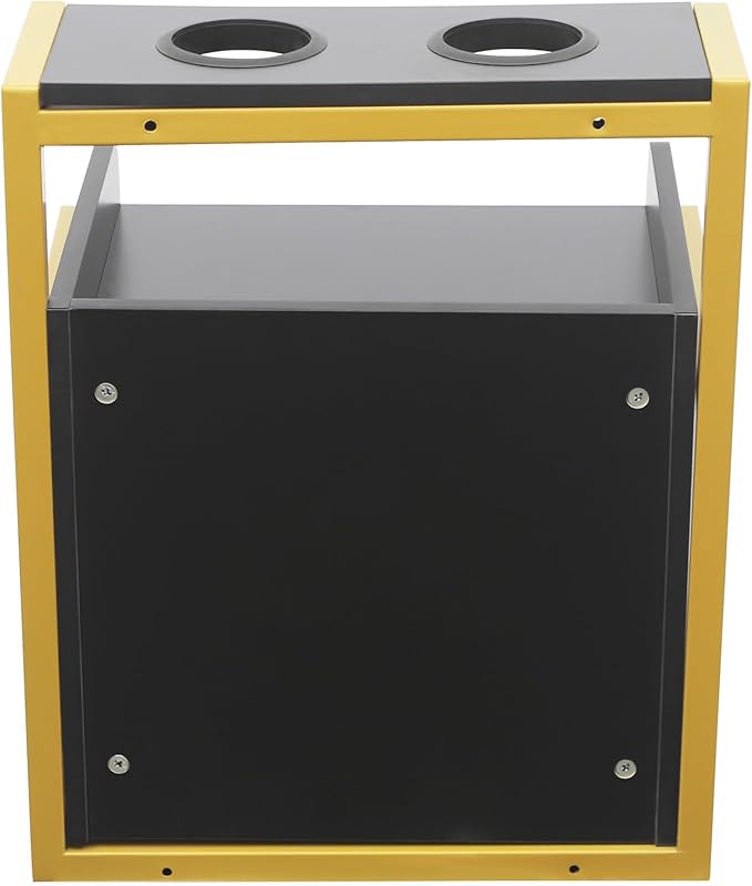 Suspended Salon Station for Hair Stylist, Wall Mounted Styling Salon Station Storage Cabinet w/2*Drawers &Hair Dryer Stand,Floating Nightstand Stylist Storage Cabinet for Home (Gold+Black)