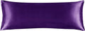 BEDELITE Satin Body Pillow Cover, Super Soft and Cooling Body Pillow Pillowcase for Hair and Skin, Breathable Silky Full Long Pillowcase Cover(20"x54", Plum Purple)