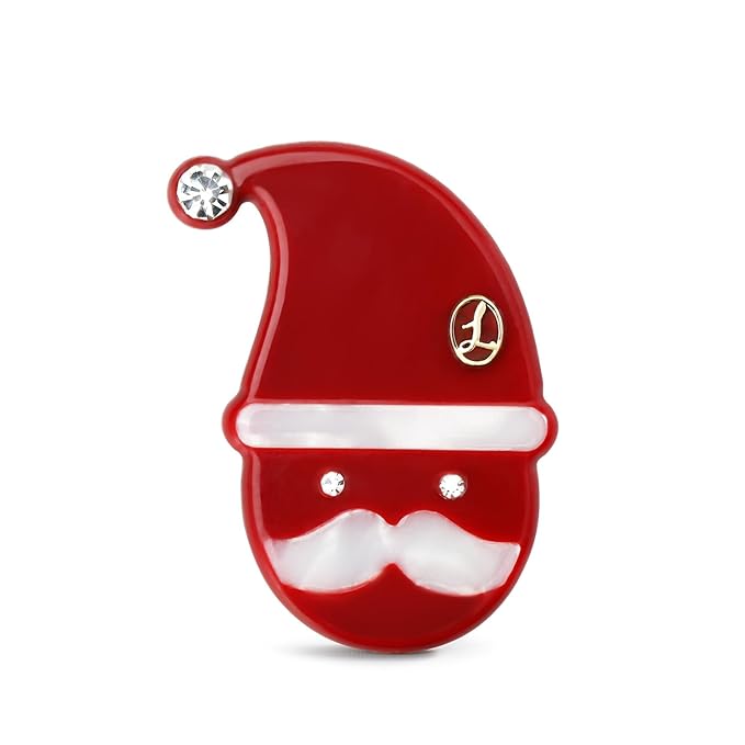 Premium Christmas Hair Clips for Women, Small Cute Acetate Hair Duckbill Clips for Girls, Kids Hair Accessories for Girls with Gift Box-SANTA SMILES
