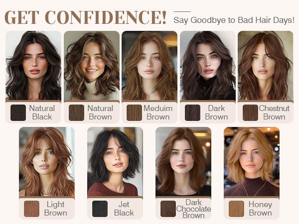 S-noilite Hair Toppers for Women Real Human Hair 3D 360° Cover Clip in 100% Real Human Hair Toppers 3″*4″ Clip in Silk Base 12 inch Dark Brown
