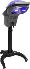 Bepritm 7 Light Hair Steamer, Standing Deep Conditioning Hair Steamer with Adjust Height & Wheels, 700W Hooded Micro Mist Ozone Scalp Hydration Steamer for Salons, Barbershops (Black)