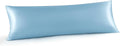 INFIIXSO Body Pillow Cover with Zipper, Luxury Mulberry Silk Body Pillow Case 20x54 Inches, Ultra Smooth and Soft Cooling Long Pillowcase, Gift for Women, Men(Light Blue)