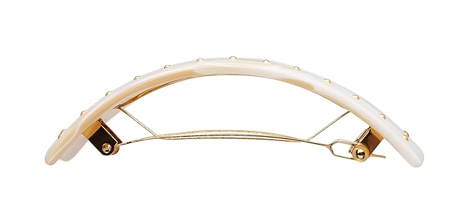 France Luxe Studded Rectangle Volume Barrette - Alba
