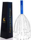 USAGA 36 Fingers Head Massager Scalp Massager Head Scratcher, Stocking Stuffers Gift for Scalp Body Relaxing (Blue)