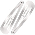 WILLBOND 30 Pieces 3.1 Inch Large Metal Snap Hair Clips Nonslip Barrettes Women Hair Accessories(Silver)