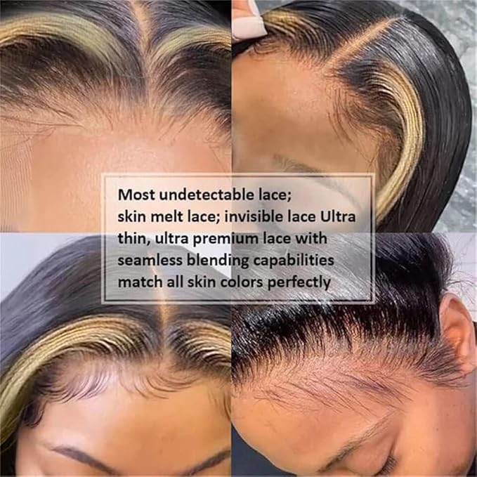 200% Density 13x6 Lace Front Wigs Human Hair Pre Plucked Body Wave 13x6 HD Transparent Ombre 1B/30 Lace Front Wigs With Baby Hairs Glueless Wigs Balayage Wigs Human Hair Wig For Women 34 Inch