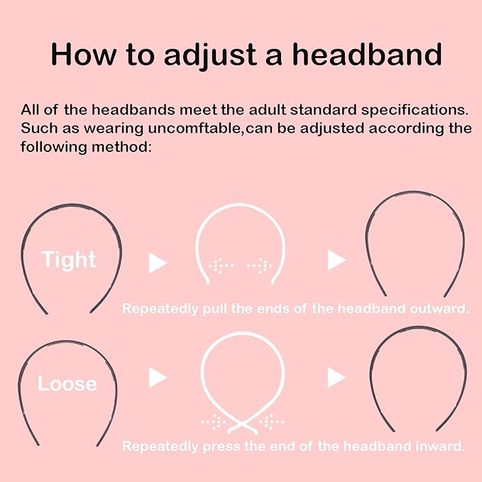 3 Pack Headbands Designed for Eyewear,Flex No Pressure Hairbands for Women Comfortable Plastic Headbands with Teeth Matte-Black,Khaki,Coffee