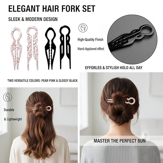 4PCS Professional Hair Styling Clips, Strong Hold Design, Black, Premium Quality, Long-Lasting Grip, Effortless Styling, Secure Sectioning
