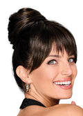 Hairuwear Hairdo Trendy Fringe and Bun Hairpiece With Fashionable Bangs and Side Piece, SS4/10 SS Iced Java