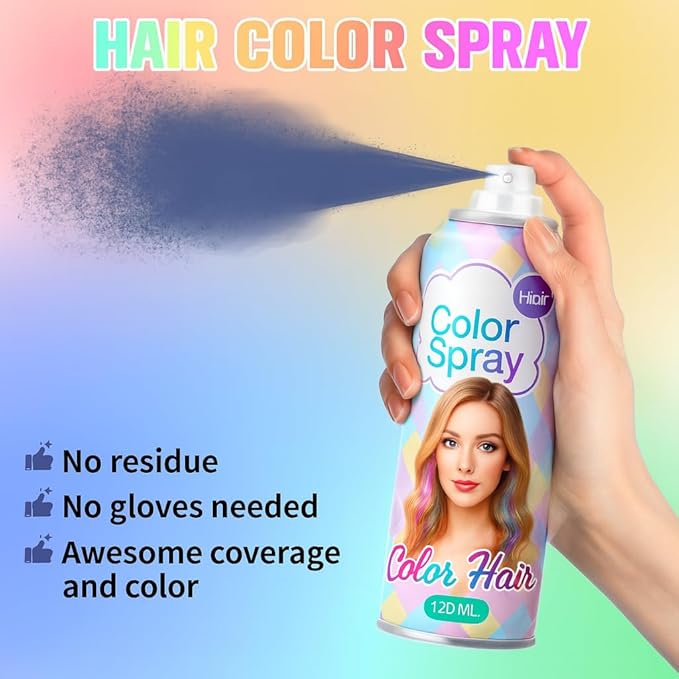 Pink Temporary Hair Color Spray for Adult & Teens Kids, 1-Day Washable Hair Spray, Fun Bright Shade for Cosplay, Halloween, DIY Hair Looks, Festivals & Parties