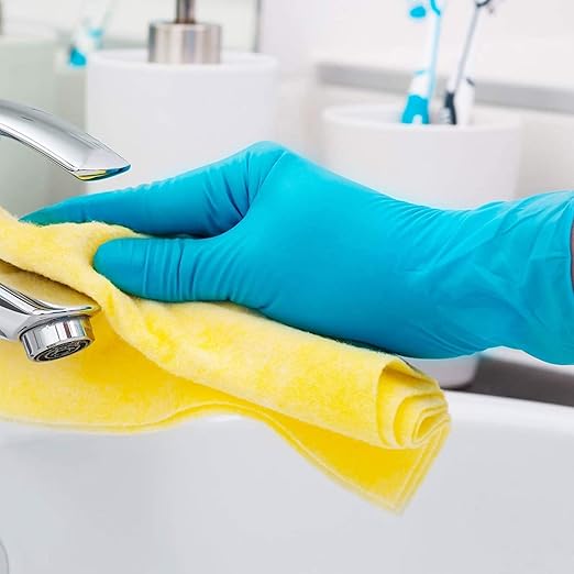 Jointown BASIC Medical Blue Nitrile Exam Gloves - Latex-Free & Powder-Free - NGPF7004 (Case of 1,000), Xtra Large