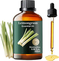 Pure Lemongrass Essential Oil, Mumianhua Natural Citral Oil for Outdoor Shield & Fresh Air, Aromatherapy for Patio, Garden & Camping Protection, Skin Care, Spray & Reed Diffuser, 3.38 Fl Oz