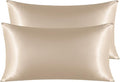 NTBAY 2 Pack Satin King Pillowcases for Hair and Skin, Luxurious and Silky Pillow Cases with Envelope Closure, 20x40 Inches, Taupe