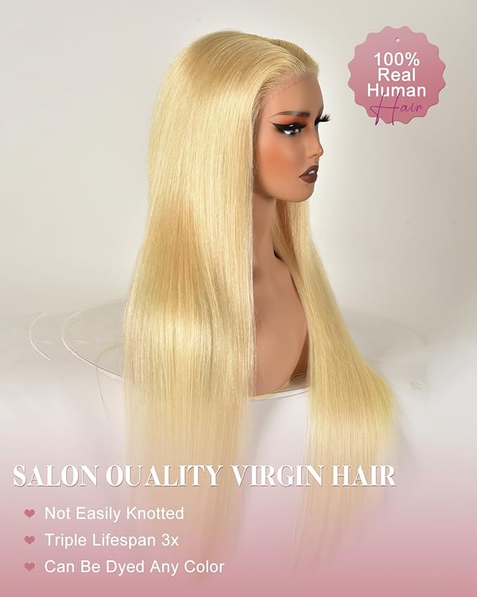 26 Inch Wear And Go Glueless 613 9x6 HD lace front wig Human Hair Pre Plucked Pre Cut For Beginners Human Hair 180% Density Straight Lace Front Wigs No Glue Pre Cut 3 Seconds To Wear Glueless Wig