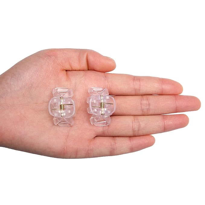 Cobahom 24 Pack Small Hair Claw Clips 1.2 Inch Plastic Hair Clips for Thin Hair No-Slip Mini Hair Clips Hair Styling Accessories for Women and Girls (White)