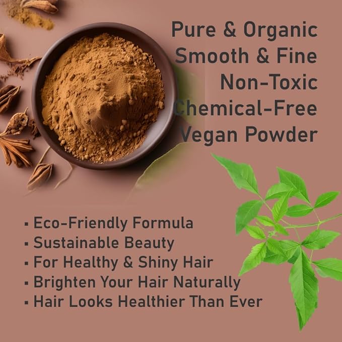 100% Organic Henna Hair Color – Natural, Chemical-Free Hair Dye for Rich, Vibrant Color & Gloss – Grey Coverage, Safe for All Hair Types, Vegan Non-Toxic, Herbal Hair Treatment (PURE HENNA)