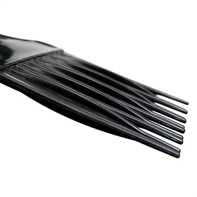 (3 Pack) 6" Plastic Afro Pick Lift Hair Comb Detangle Wig Braid Hair Man Styling Comb (Black_A)