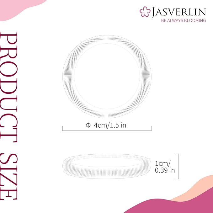 White Cotton Fabric Hair Ties, Soft Seamless Ponytail Scrunchies Elastic Bands for Women’s Braided Curly Thin Thick Hair No Damage Crease 1.5 Inch 100 pcs